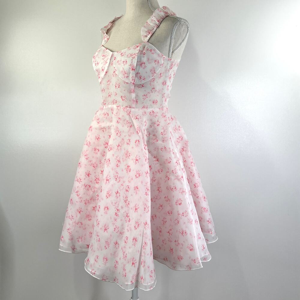 Anthropologie Selkie The Sunny Dress Floral Rose Fit and Flare Fairy Kei - Picture 4 of 10